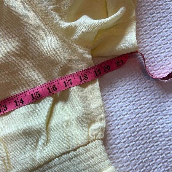 NWT Scotch & Soda Yellow Midi Length Paneled Dress Gathering Details - Picture 12 of 16